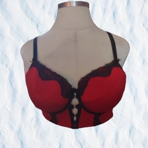 Sexy red push up bra